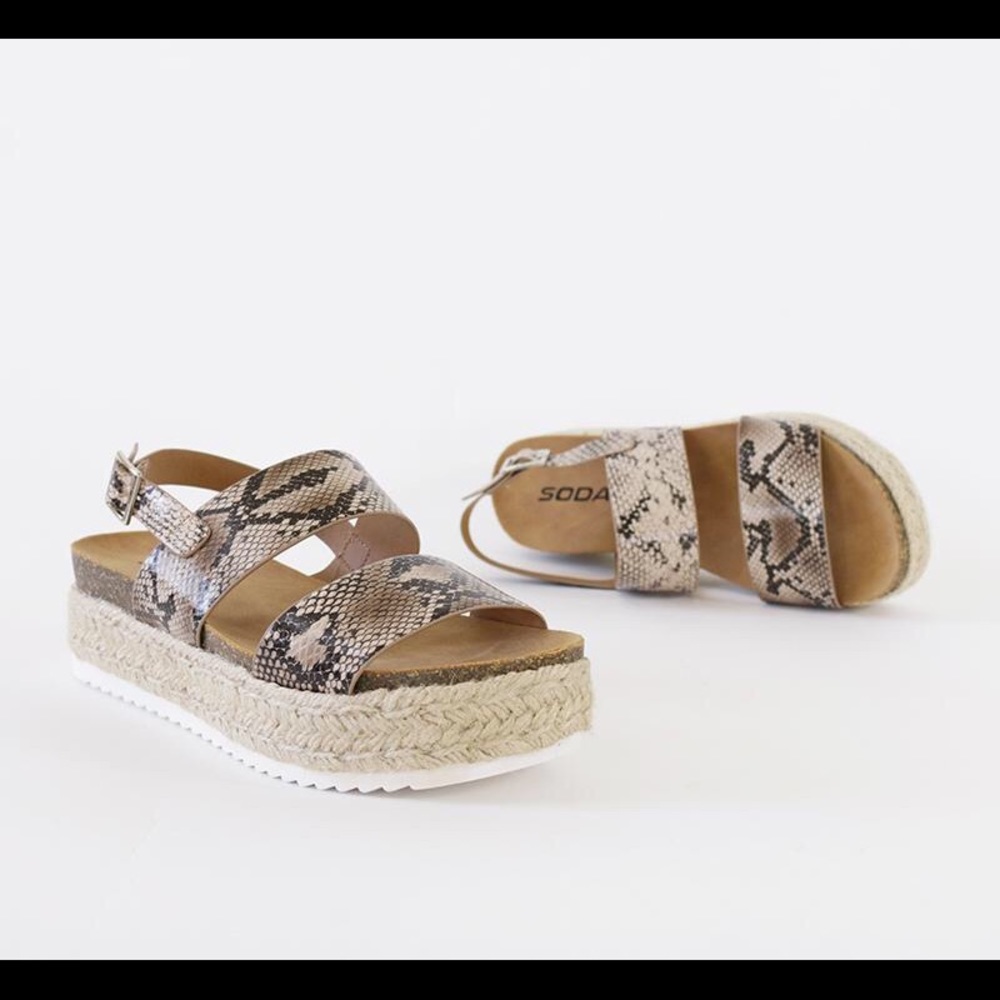 kazoo python printed sling back sandal espadrille - Picture 3 of 8
